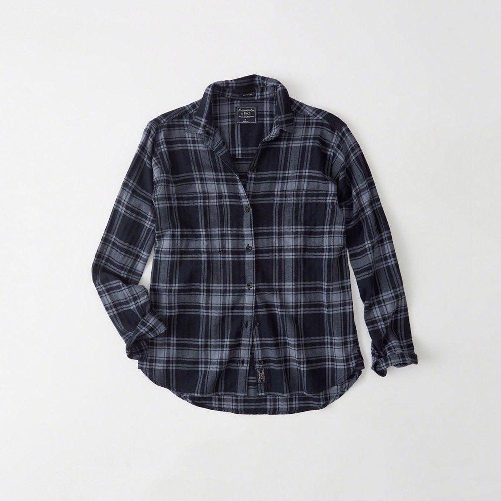 abercrombie and fitch boyfriend flannel ☾